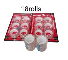 Clear Tape Refill For School Office Table Dispenser 1" Core 3/4" x 590" 18 Rolls