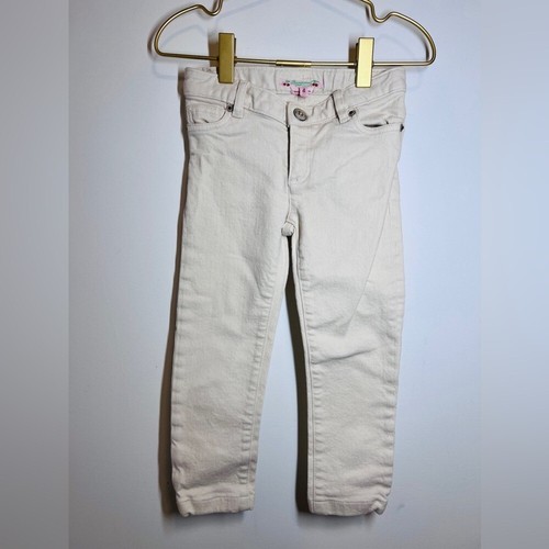 Bonpoint Girls Cream White Denim Pants 4 - Picture 7 of 10