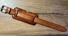 20mm handmade brown leather WW1 WW2 pilot aviator trench watch bund strap band