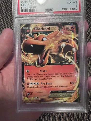 PSA 6 Pokemon 2014 XY Flashfire Charizard EX #11