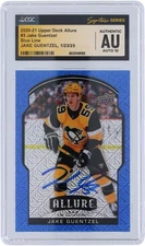 Jake Guentzel Penguins Signed 2020-21 Upper Deck Allure Line #3 #/35 CGC 10 Card