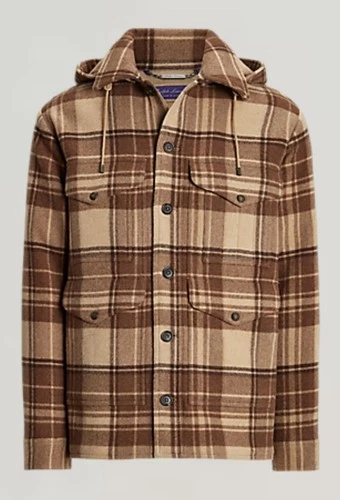 $2995 Men's Polo Ralph Lauren Purple Label Nichols Plaid 99% Wool Jacket Large - product listing photo