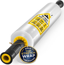 15 Inch Clear Stretch Wrap Roll with Handles 1 Roll-1000 Feet Heavy Duty Shrin