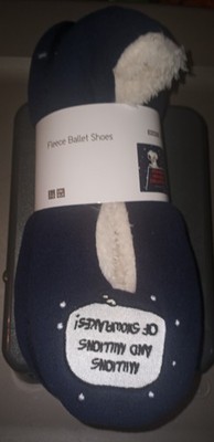 UNIQLO PEANUTS HOLIDAY COLLECTION FLEECE BALLET SHOES 69 NAVY WOMEN'S XL
