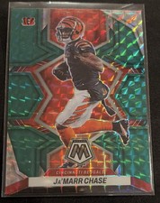 Panini Mosaic 2022 Ja'Marr Chase #41 Cincinnati Bengals Green Mosaic Prizm Card