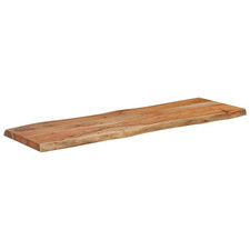 Tischplatte Akazie Massivholz 120x40 cm Naturkante Holzplatte Bartisch DIY