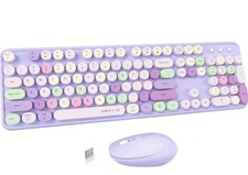 UBOTIE Wireless Keyboard And Mouse Computer New Unopened Purple Colorful