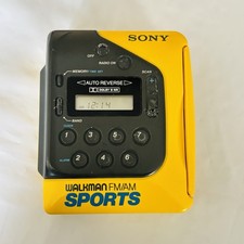   Sony Walkman WM-F2078 Sports Cassette Player Radio - NEW BELT- Works w/ Issues
