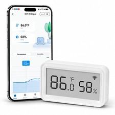 WiFi Temperature Humidity Sensor, Smart Thermometer Hygrometer with Free App ...