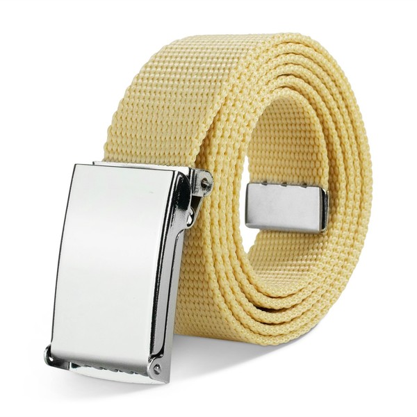 `Blank Chrome No Logo 1.25`` Buckle - Tan Roll Webbing` (Us Import) Acc Neu-image