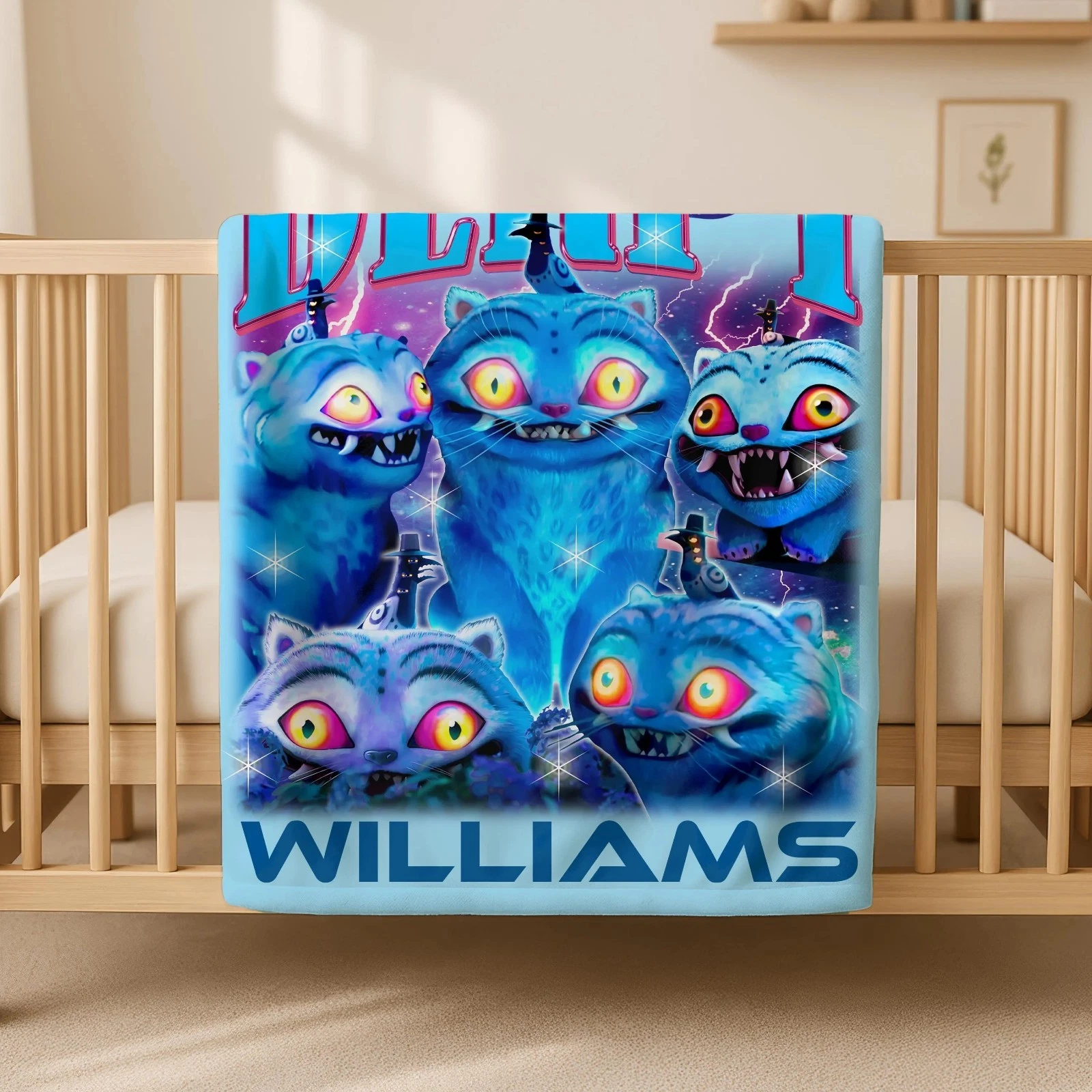 Custom Name Derpy Tiger Throw Blanket 2025 Custom Blanket