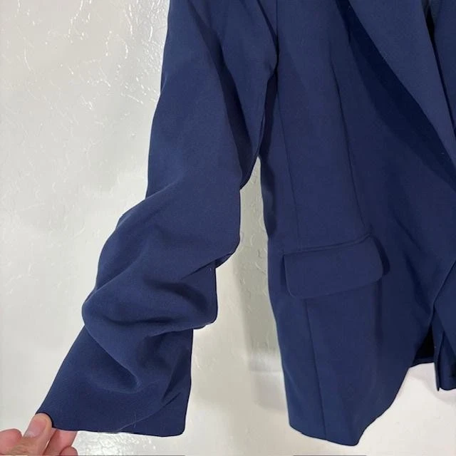 Blazer Alice + Olivia Mujer 12 Azul Marino EMPLEADO Manga Acanalada Chaqueta de Trabajo Foto 4 de 4