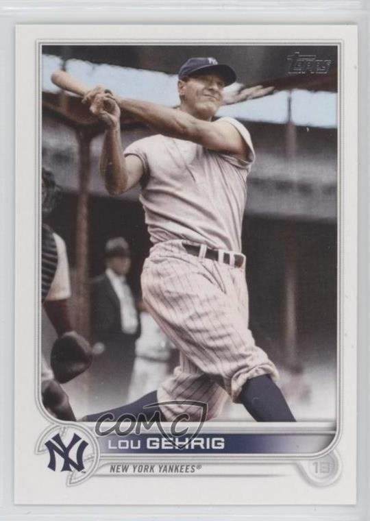 2022 Topps Update Legend Variation SP Legend Variation Lou Gehrig #US4 HOF 0f21