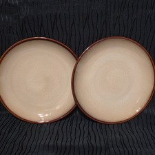 Sango Nova Brown 4933 8” Salad Plate Speckled Tan Brown Rim EUC