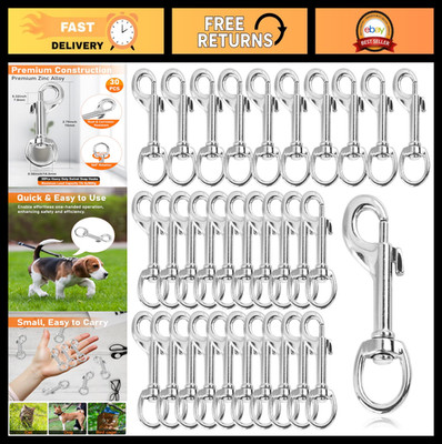 30 Pcs Heavy Duty Swivel Snap Hooks 2.75'' Clips for Dog Leash, Keychain, Camera