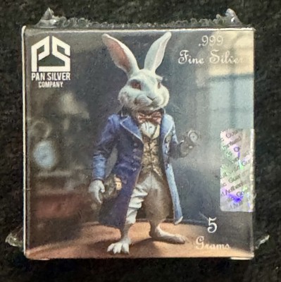 PAN Silver 5 Gram .999 Alice In Wonderland Limited Mint White Rabbit ...