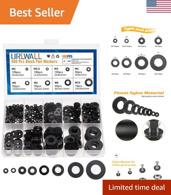 #ad #ad Versatile 500Pcs Nylon Flat Washers Metric Sealing Gasket Set in 8 Sizes $12.99