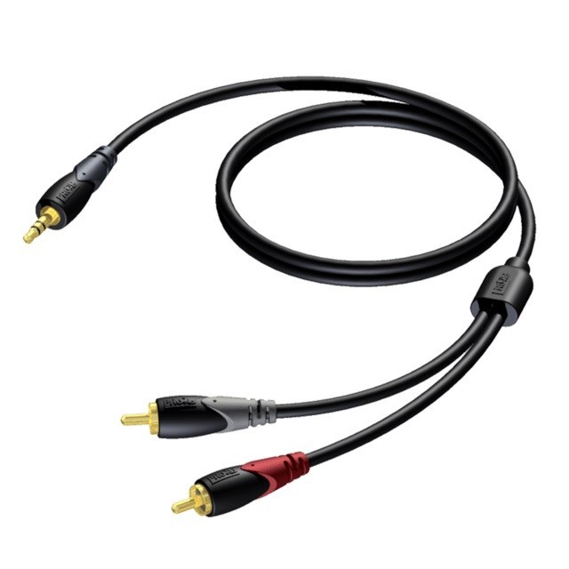 5414795018433 35 MM JACK MALE STEREO -2X RCACINCH MALE 3 M Procab 4190₽