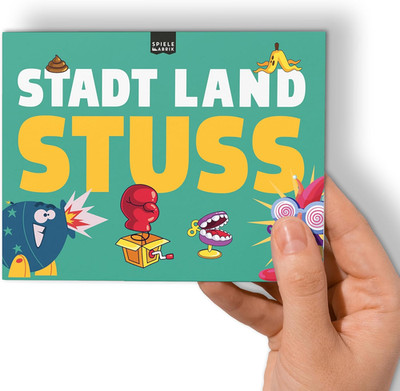Stadt Land Fluss Mini Spielblock A6 Lustiges Ratespiel Quiz mit 12 Kategorien