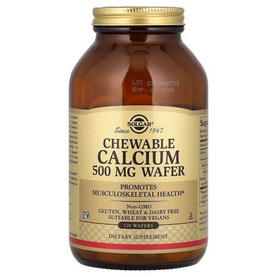 Chewable Calcium, 120 Wafers (500 mg per Wafer)