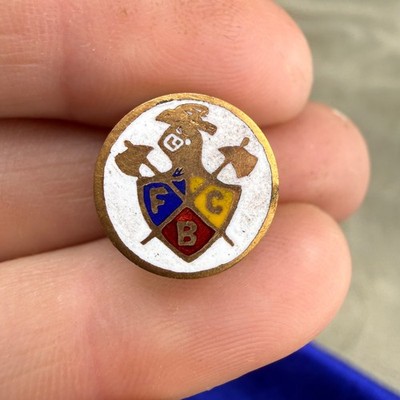 Vintage Gold Filled FCB Knights of Pythias Pin Enamel