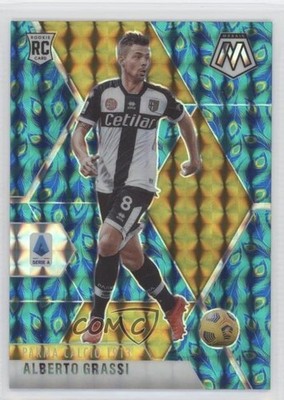 2020-21 Panini Mosaic Serie A Choice Peacock Prizm Alberto Grassi Rookie RC 12wf