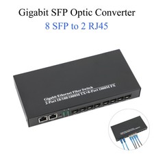 Gigabit Glasfase-Switch 8 x SFP auf 2 x RJ45 ...