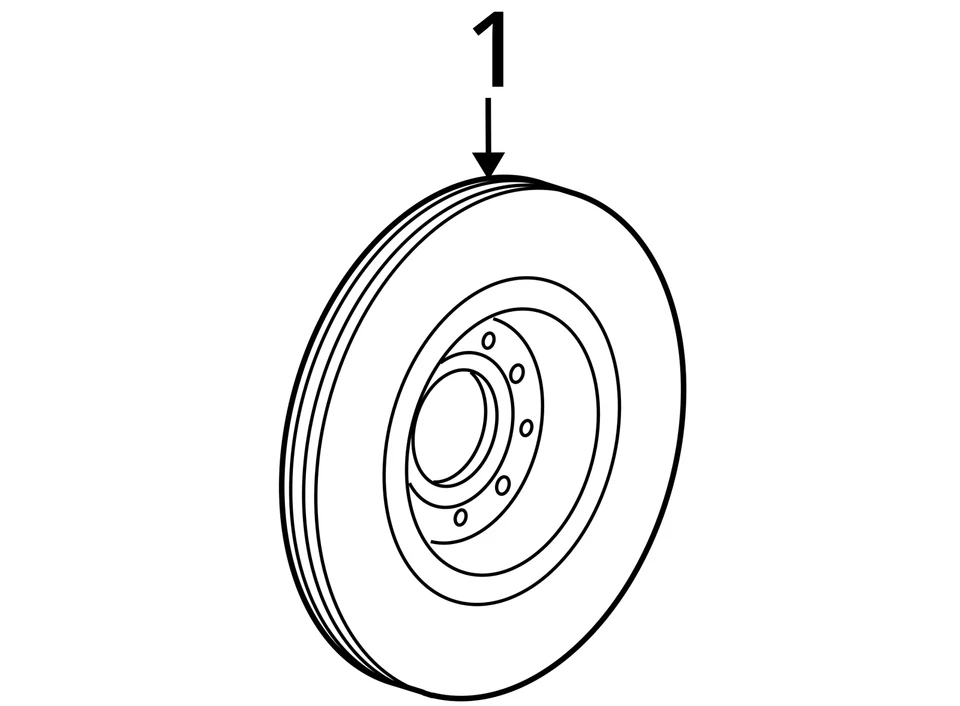 Rotor de freno delantero solo rueda SE 17" 2010-2019 Ford Flex 5101559 Foto 4 de 4