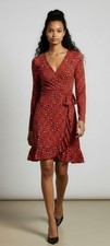 Sanctuary Emma Ruffled Wrap Dress, Red, Size M