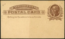 1885 USA #UX8 San Diego First National Bank Meeting Stationery Card 1c Postage