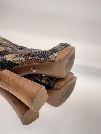 PRADA Python Leather Patchwork Boots/ Long Boots/… - image 4