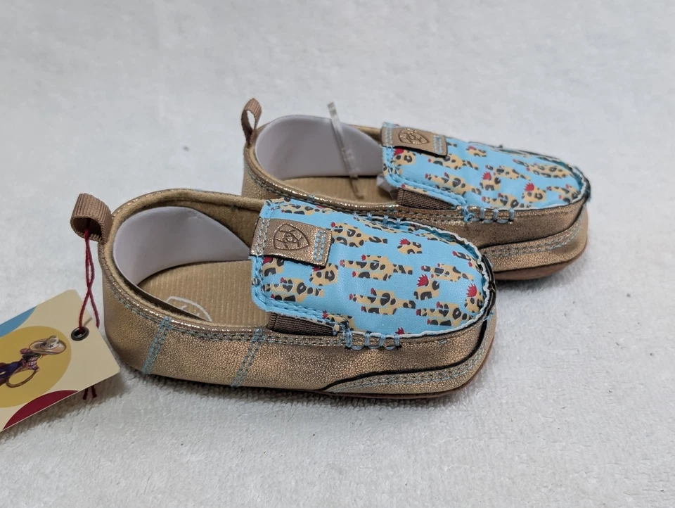 Zapato sin cordones Ariat Lil' Stompers Piper Cruiser leopardo cactus infantil 4 Foto 3 de 4