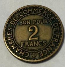 Antique 1923 France 2 Francs Coin