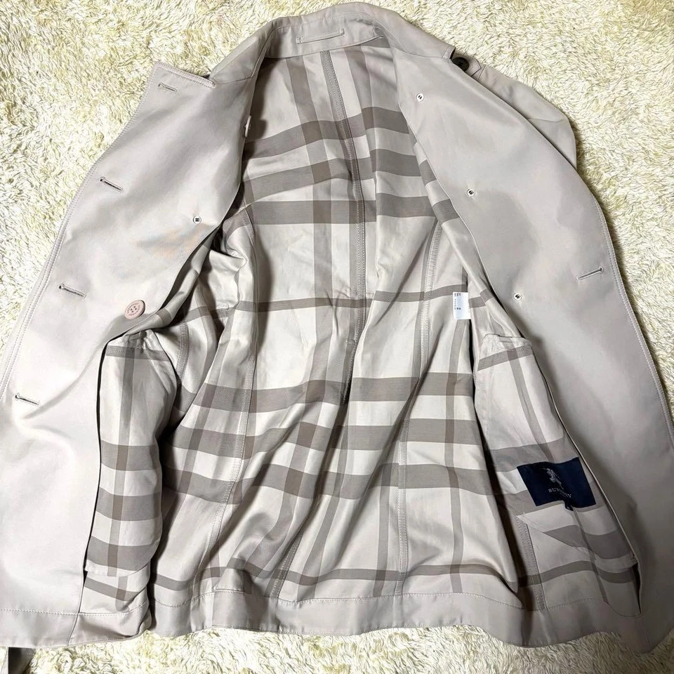 Rare Burberry London Giga Check Trench Coat Size 38/US:S Silk Blend Women's Auth - Image 2 of 4
