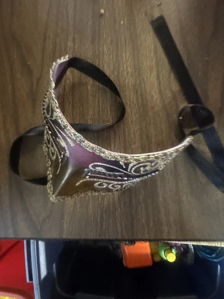 Vintage Venetian Decorative Mask Carta Alta Hand Made In Venice, Italy Rare! - Image 3 of 4