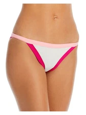 L SPACE Women's Ivory Stretch Ribbed Vacay Bikini Swimwear Bottom XS