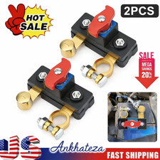 2Pcs Universal Battery Disconnect Switch 12V / 24V Cut Off Isolator for Cars RV