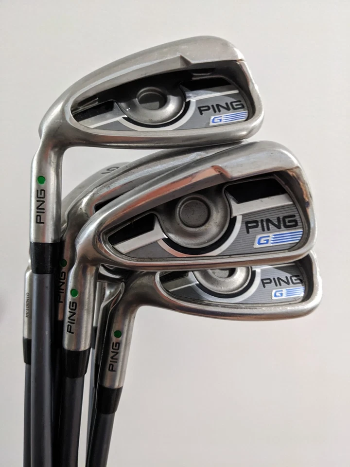 8 x Ping G Series Green Dot Golf Iron Set (4,5,6,7,8,9,P,S) Left Hand Reg t62 - Image 2 of 4