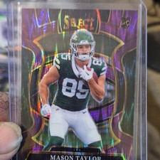 2025 Panini Select - Mason Taylor #76 Jets Rookie Prizm Serial 699 Concourse
