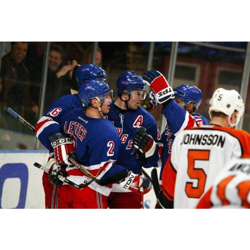 Brian LEETCH #2 New York Rangers 2000s CCM jersey XL blue NHL