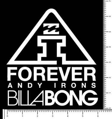 Billabong AI Andy Irons Forever Die Cut Team Sticker Decal 6.25" Pick your color