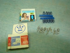 Vintage Lot 16 Sylvania AG1B Blue Dot Westinghouse AG-1 Flashbulbs, 16 Units