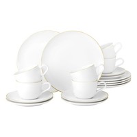 Seltmann Weiden Liberty Goldrand Kaffeeservice 18-Teilig FüR 6 Personen