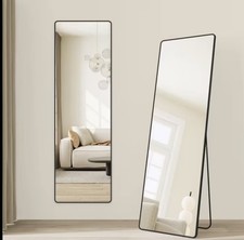 Large Full-Length Rectangular Floor Mirror 150x40, Rounded Corners, Freestandi