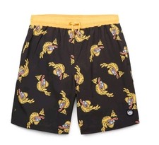 Neff Boys Ducky Chill Graphic Swim Shorts Black Size XL 14-16 Fired Up