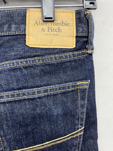 Abercrombie Fitch Mens Jeans Size 30x30 Blue Super Skinny Dark Wash Btn Fly 581 - Bild 5 von 10