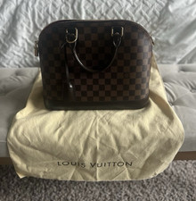 Louis Vuitton Damier Ebene Brown Zip Top Hand...