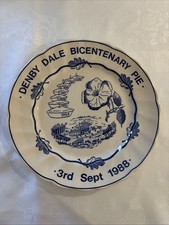 Denby Dale 1988 Blue Bicentenary Pie Plate In Excellent Condition