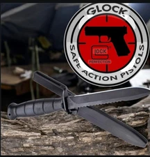 Original Glock Field Knife FM81 Black 12161 With Sticker GLOCK KNIFE+CC Knife