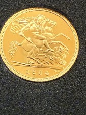 1984 Gold Half Sovereign Elizabeth II BU/UNC St George 22ct Coin
